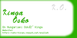 kinga osko business card